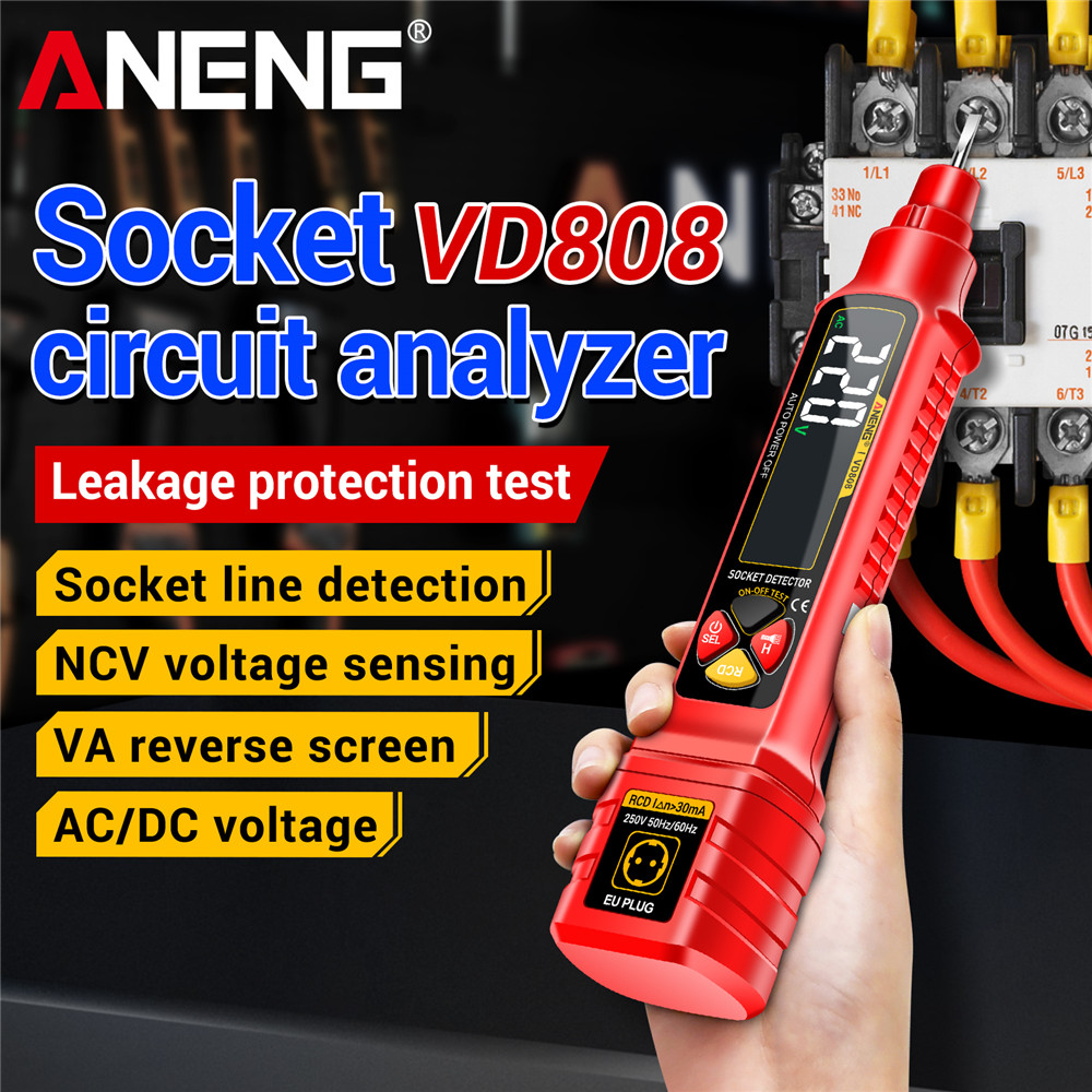 Power Tools Voltage - Тестер мощности розетки ANENG VD808 Профессиональное