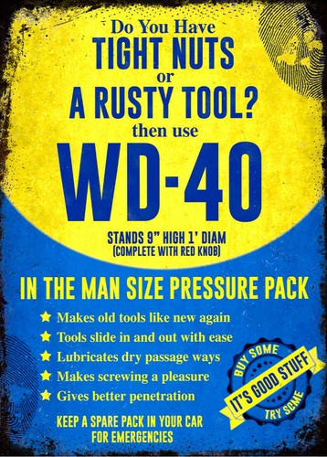 Винтажная ретро-табличка WD40: – обзор и цена Power Tools Aldi