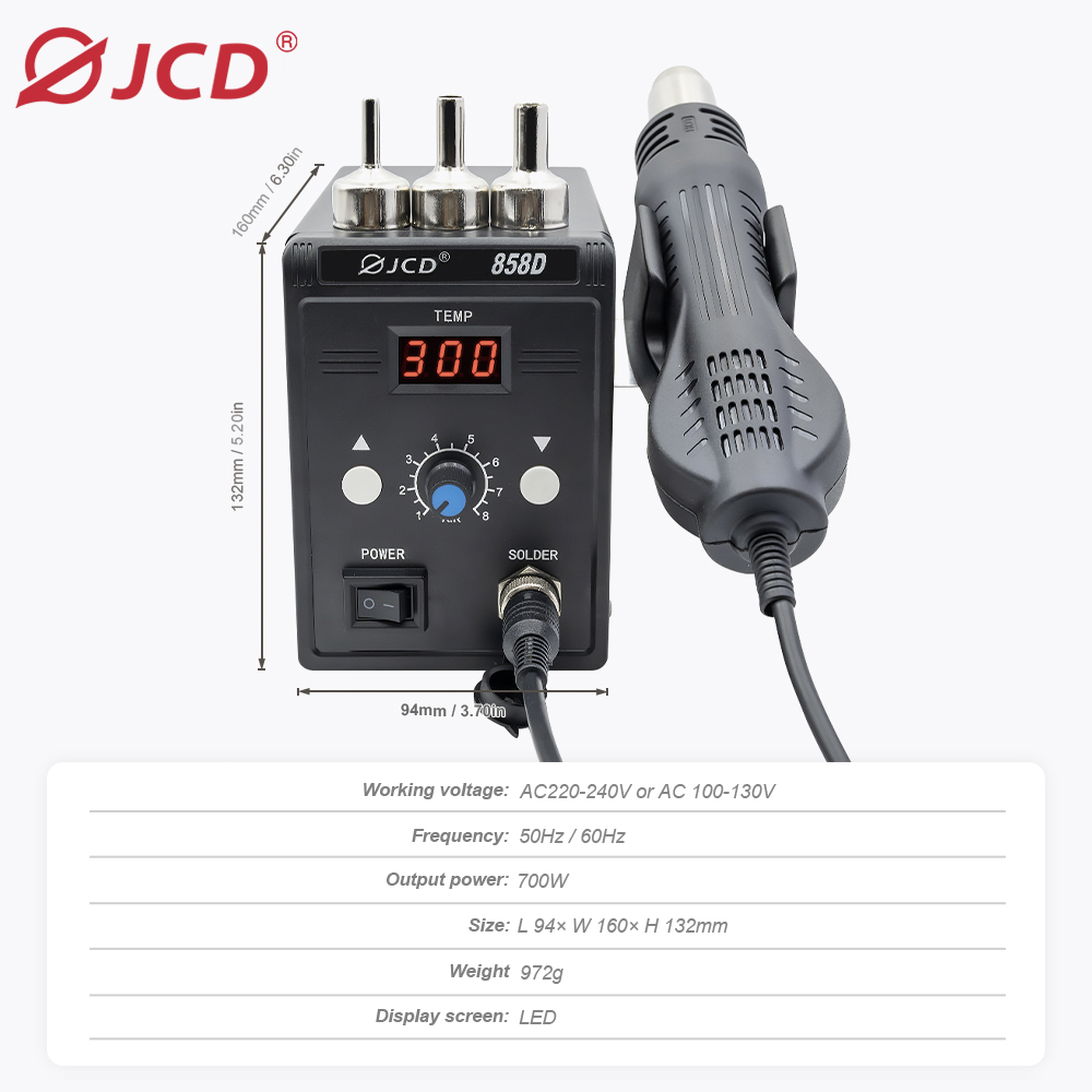 Пистолет горячего воздуха JCD  – обзор и цена Heat Gun Variable