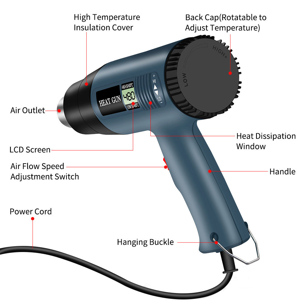 Термофен 2000 Вт с быстрым наг – обзор и цена Heat Gun Variable
